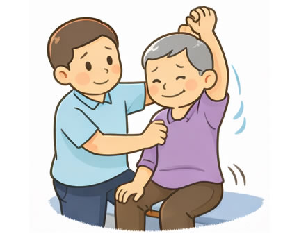 関節可動域訓練のイメージ