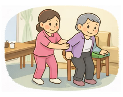 バランス訓練（転倒予防）のイメージ